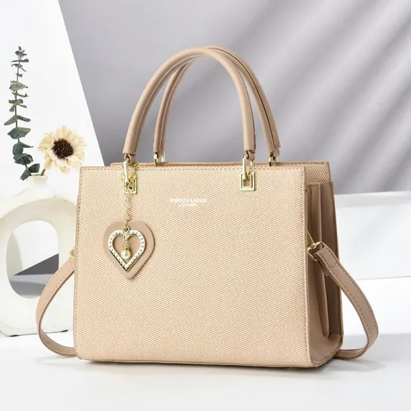 Solid Color Square PU Leather Shoulder Bag For Women In Streetwear Style With Zipper Closure