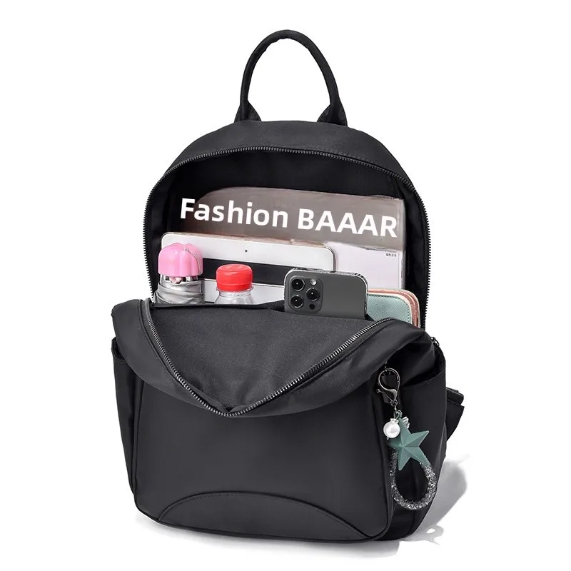 Women's Backpack With Printing Pattern, Made Of PU Material, Featuring Sewing Thread Detail