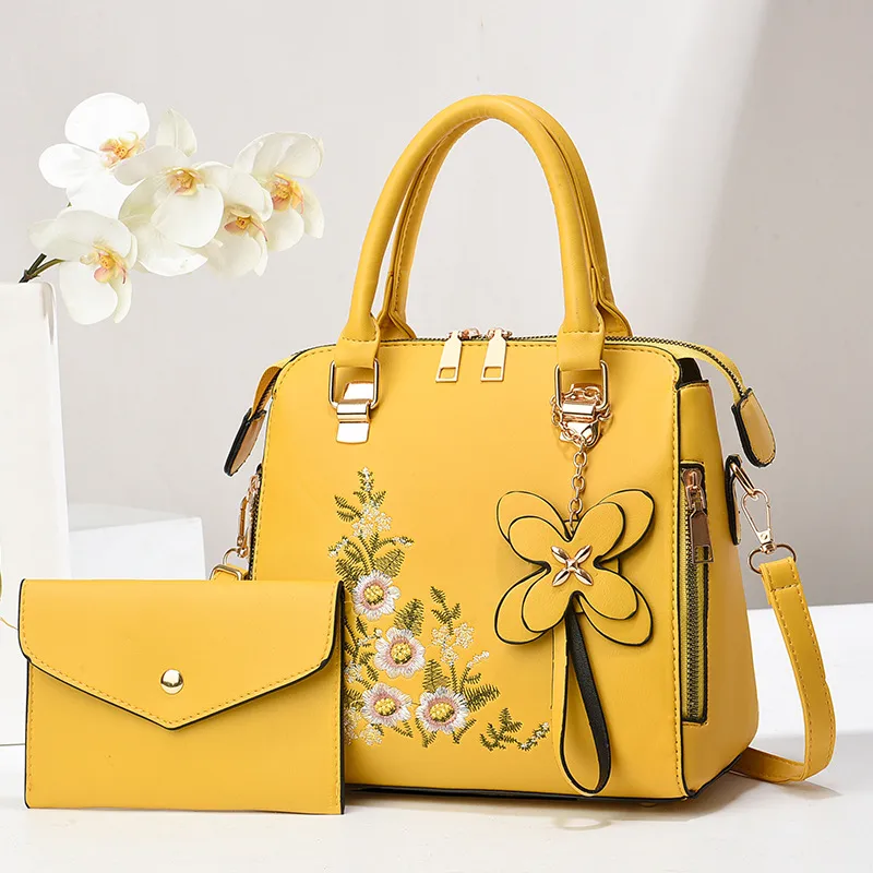 Large Square Urban Minimalist PU Bag Set For Women Featuring Printing And Zipper Closure