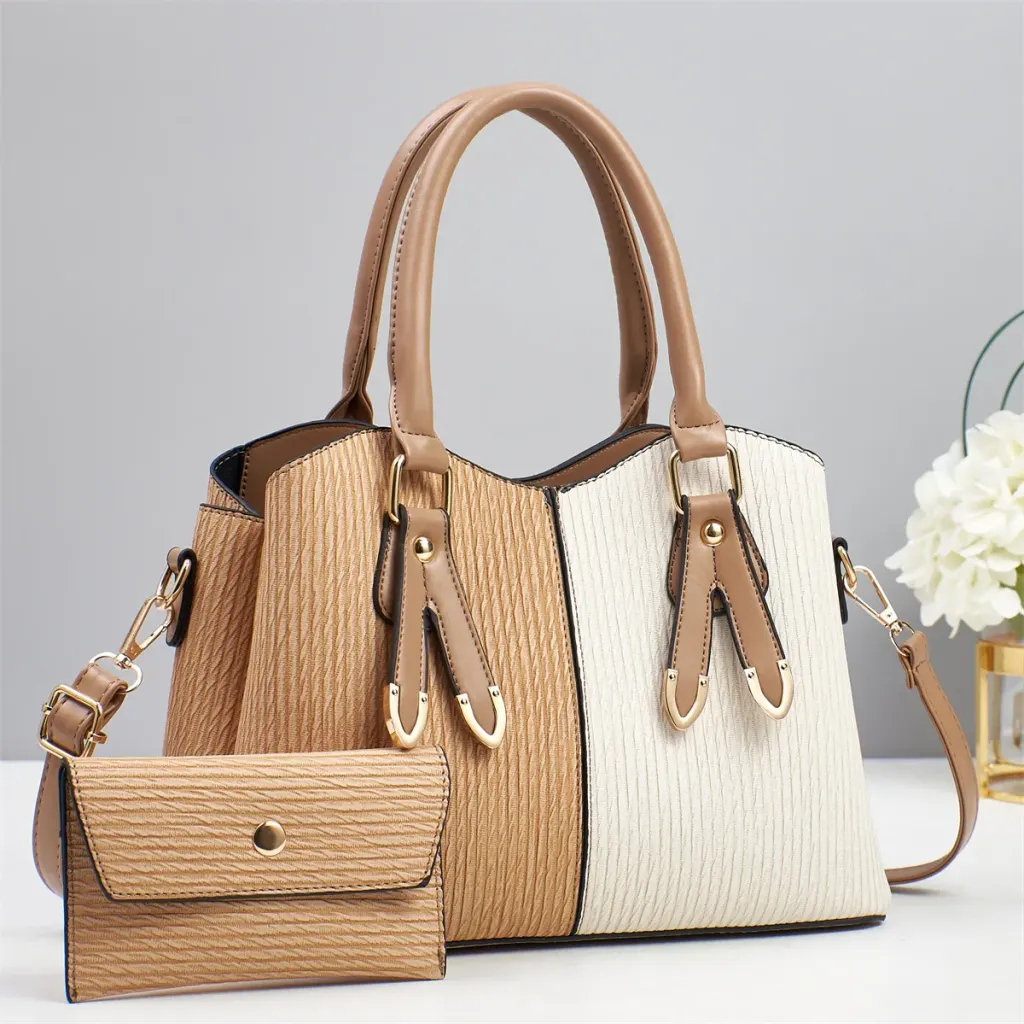 Multicolor Square Zip Bag Set