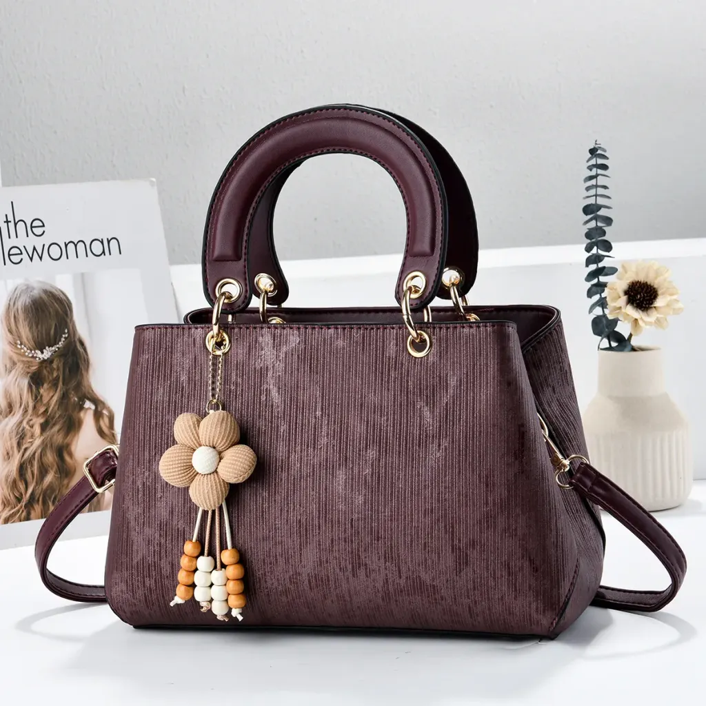 Color Block Square PU Leather Tote Bag For Women With Top Handle