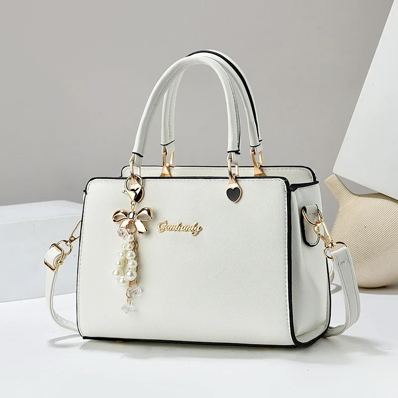 Square PU Shoulder Bag For Women Featuring Sewing Thread Design With Single Shoulder Strap Main image