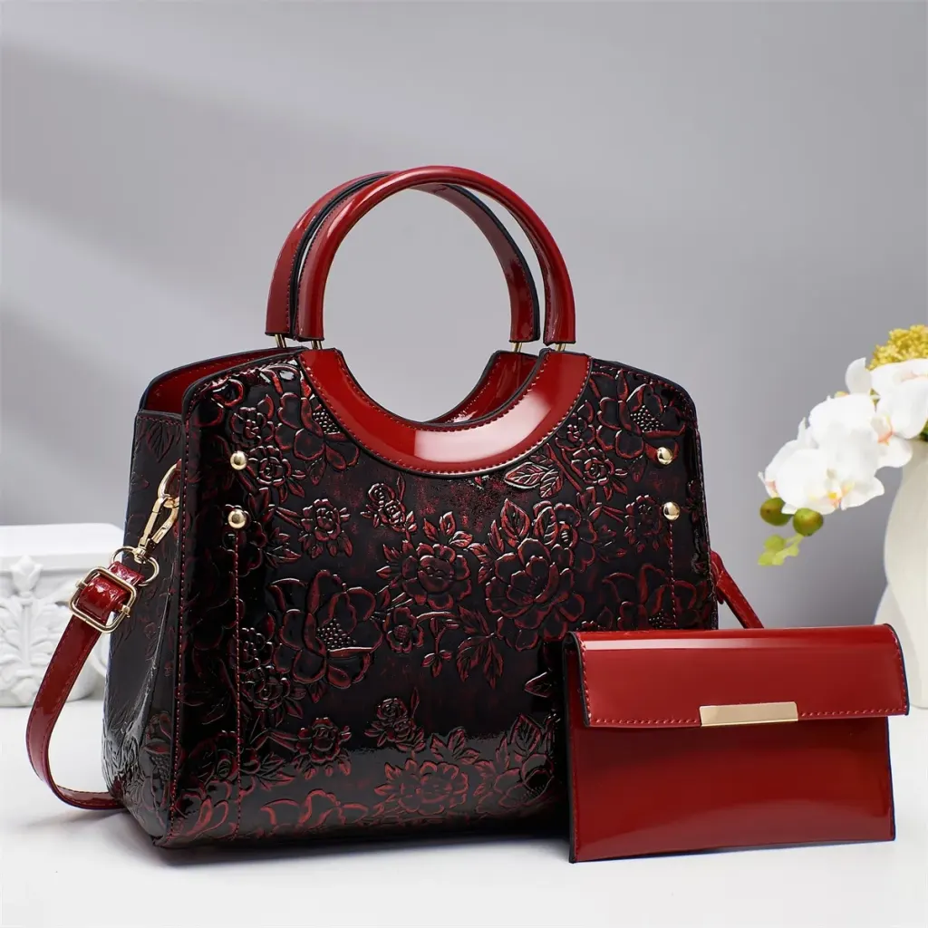 Multicolor Square PU Bag Set For Women Featuring Single Shoulder Strap