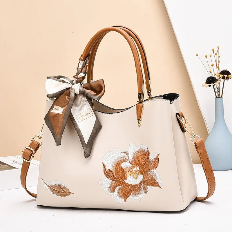 Medium Square Business PU Leather Zipper Clutch Bag For Women Featuring Printed Design