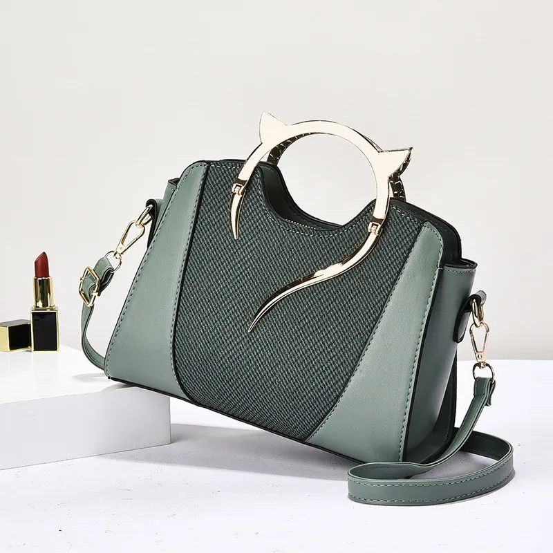 Shell-Shaped Dome Bag For Women In PU Material Featuring Splicing Design With Single Shoulder Strap