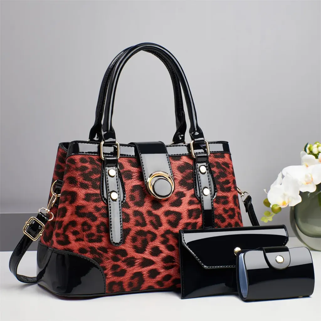 Multicolor Square PU Bag Set For Women Featuring Single Shoulder Strap