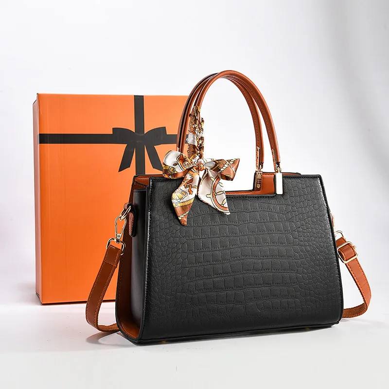 Multicolor Square PU Tote Bag For Women With Single Shoulder Strap