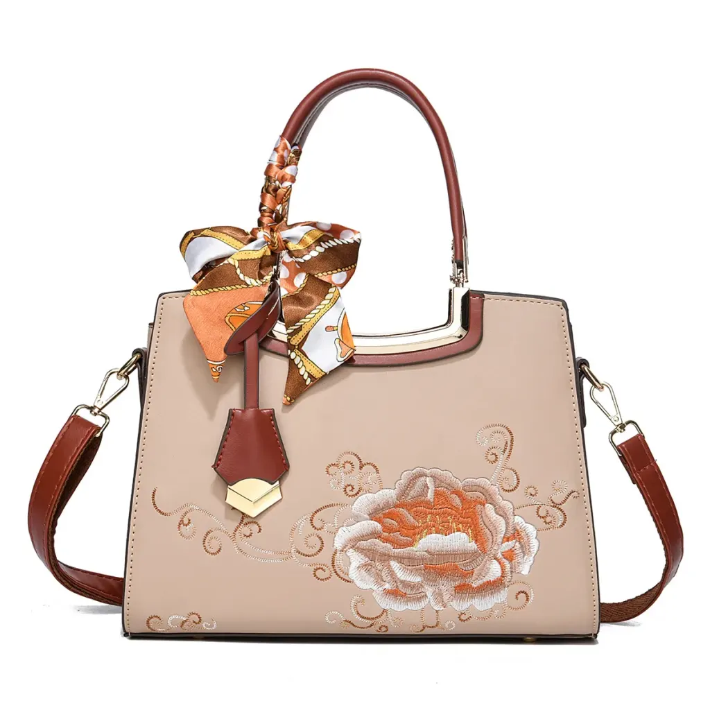 Durable Square Vegan Leather Handbag