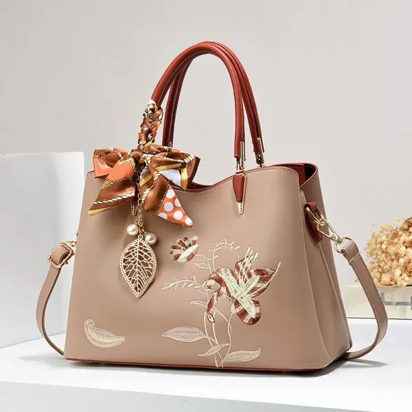 Medium Square Business PU Leather Zipper Clutch Bag For Women Featuring Printed Design