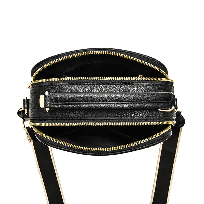 Elegant Solid Color Medium PU Leather Handbag For Women With Zipper Closure