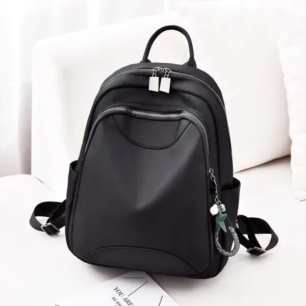 Women's Backpack With Printing Pattern, Made Of PU Material, Featuring Sewing Thread Detail