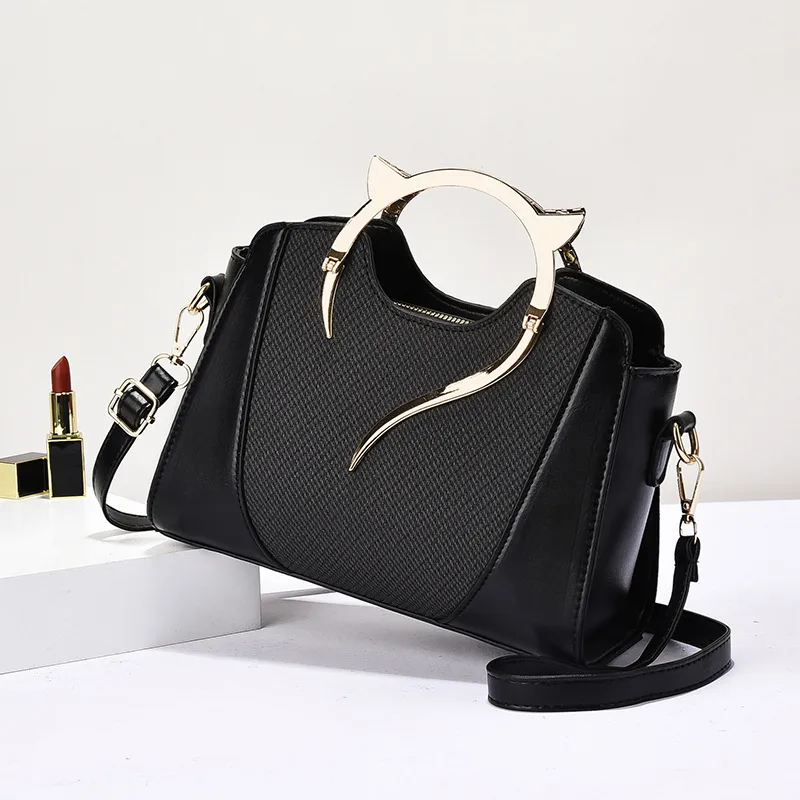Shell-Shaped Dome Bag For Women In PU Material Featuring Splicing Design With Single Shoulder Strap