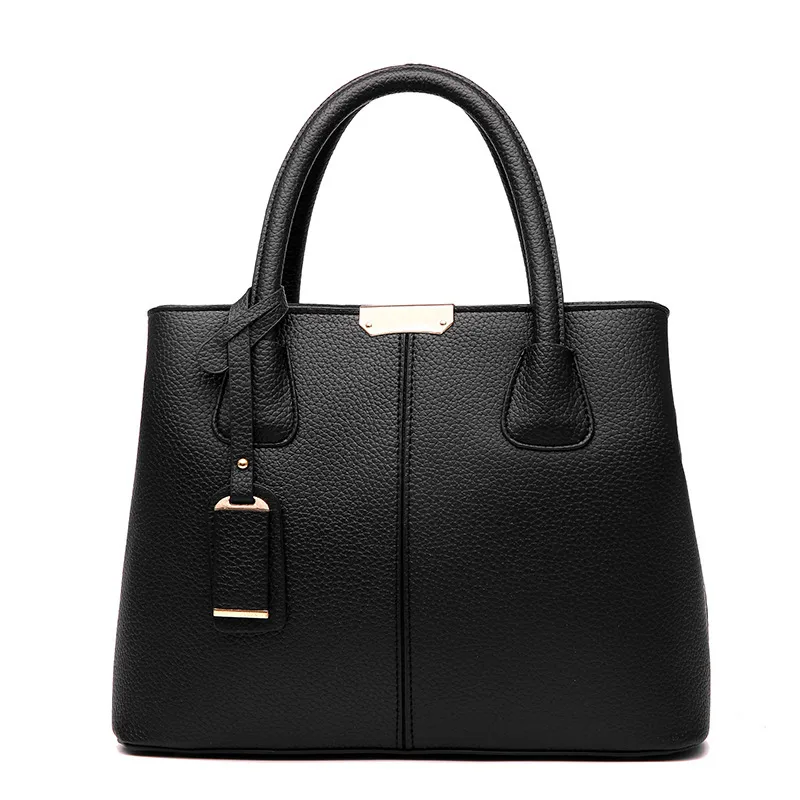 Zipped Vegan Leather Handbag