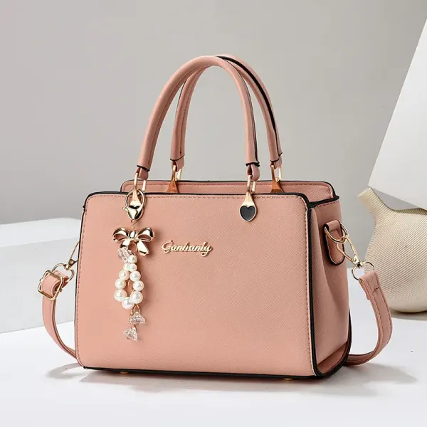 Square PU Shoulder Bag For Women Featuring Sewing Thread Design With Single Shoulder Strap