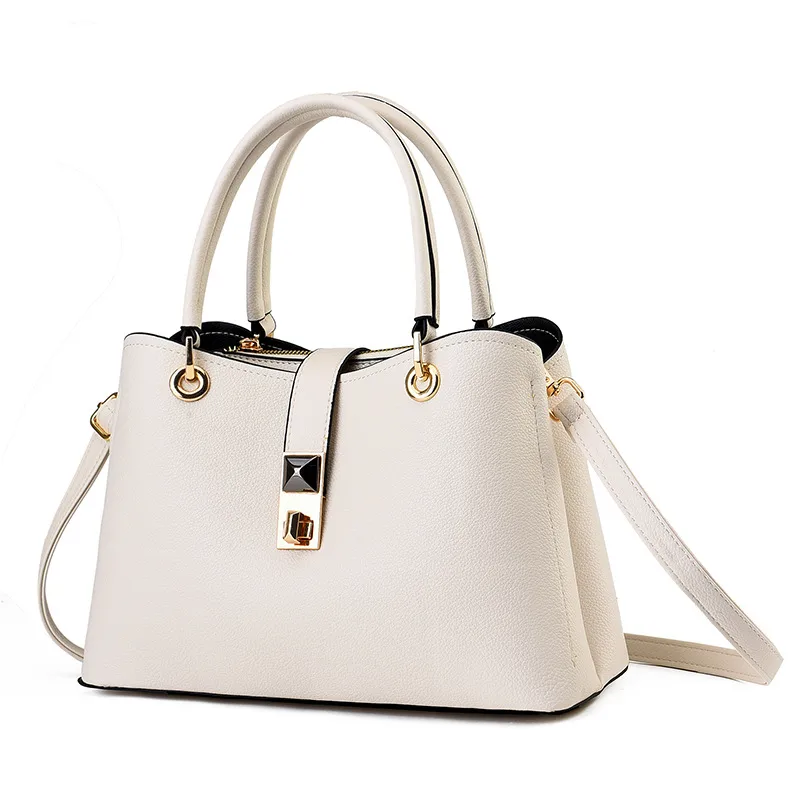 Square PU Tote Bag For Women Featuring Single Shoulder Strap With Stylish 19534511455 Fashion Element