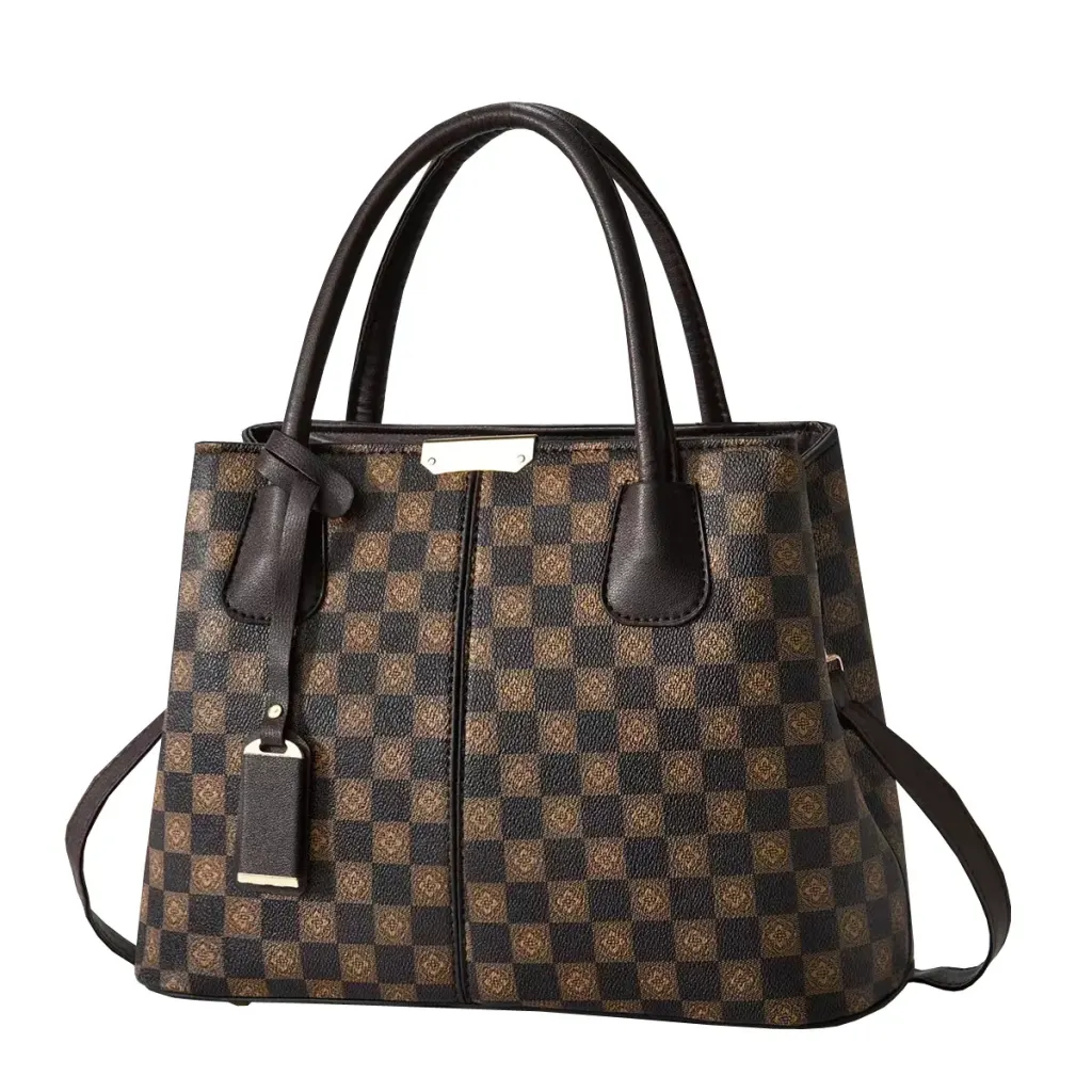 Zipped Vegan Leather Handbag