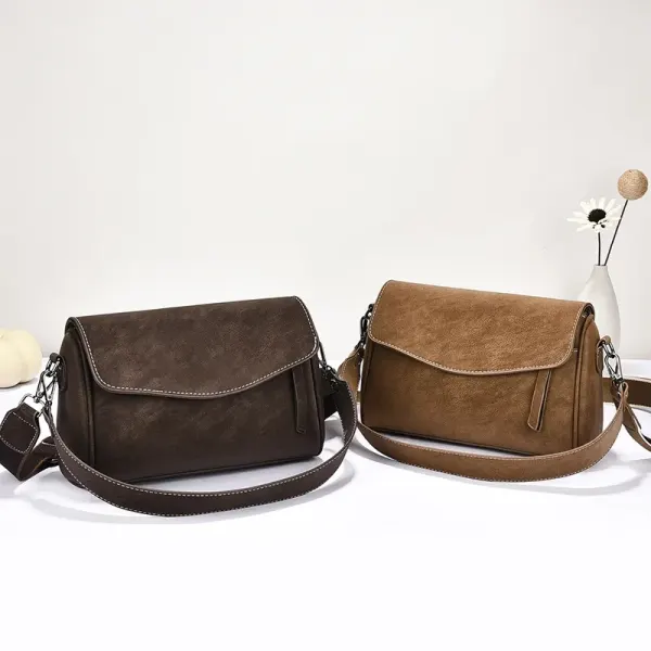 Women’s Square PU Leather Shoulder Bag With Sewing Thread Detail, Single Shoulder Strap