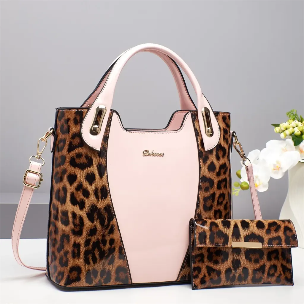 Medium Square PU Bag Set With Zipper Closure Featuring Sewing Thread In Urban Minimalist Style For Women