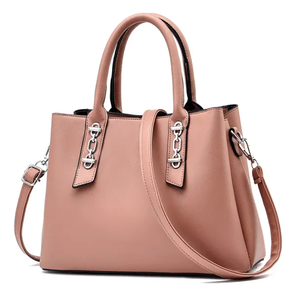 Solid Color Medium PU Leather Women’s Streetwear Shoulder Bag With Zipper Closure, Stylish Single Shoulder Design
