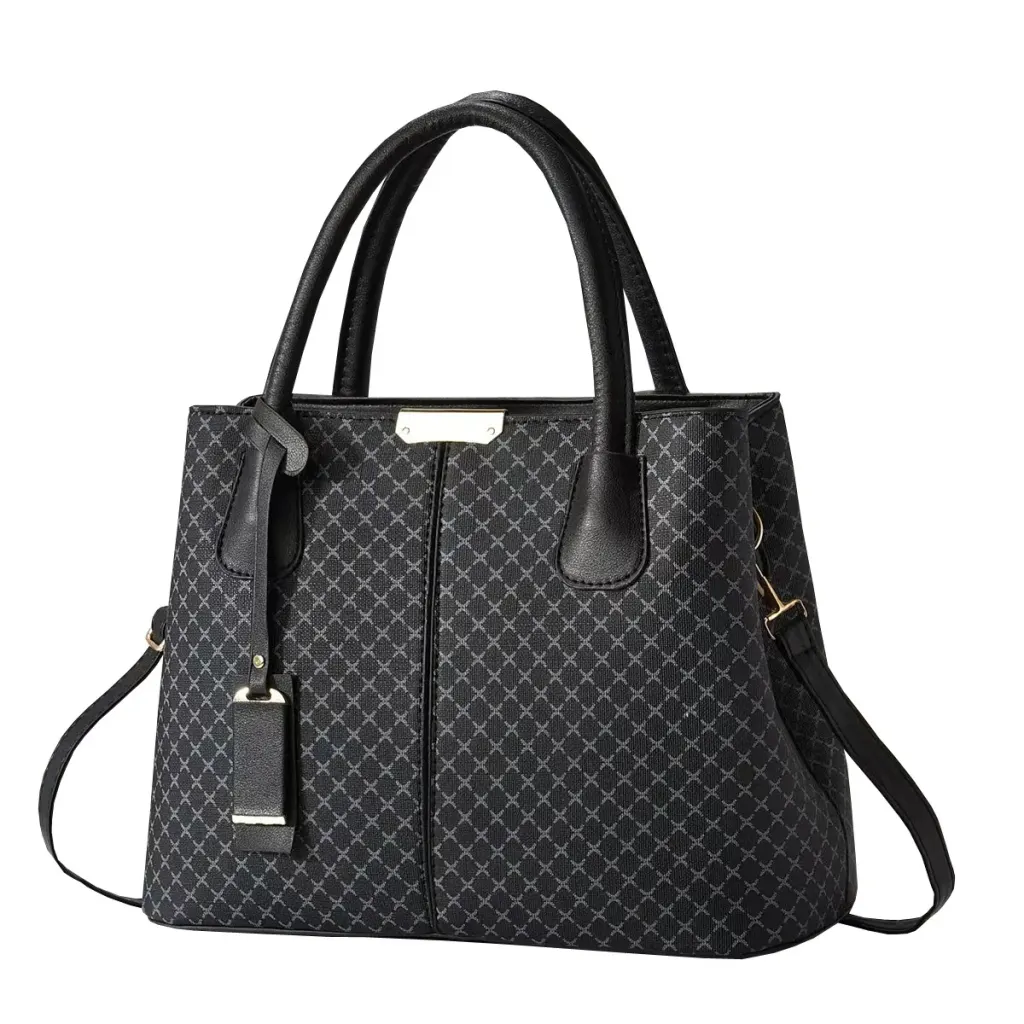 Zipped Vegan Leather Handbag