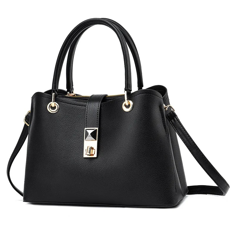 Square PU Tote Bag For Women Featuring Single Shoulder Strap With Stylish 19534511455 Fashion Element