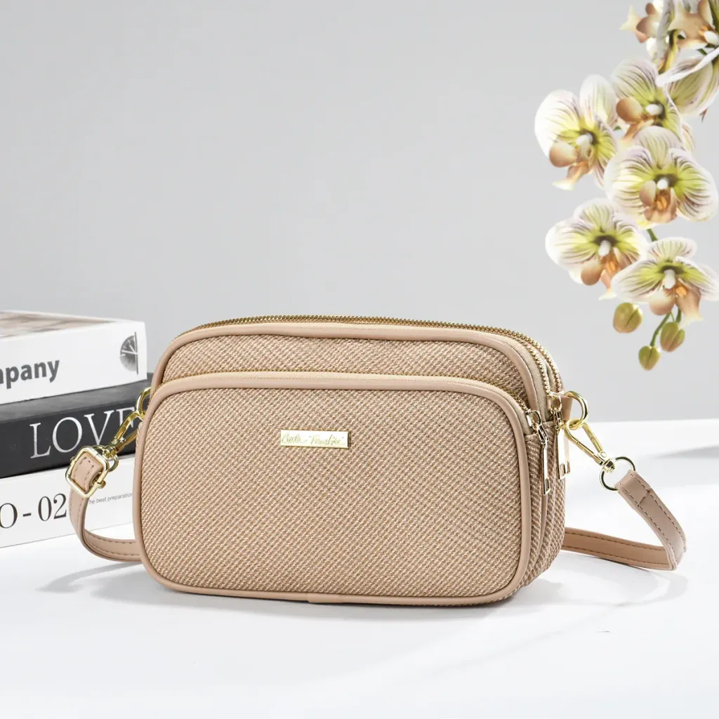 Women’s Color Block Square Camera Bag In PU Leather With Braid Detail And Single Shoulder Strap
