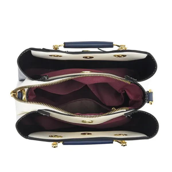 Women’s Color Block Square PU Leather Handbag With Single Shoulder Strap For Summer 2023