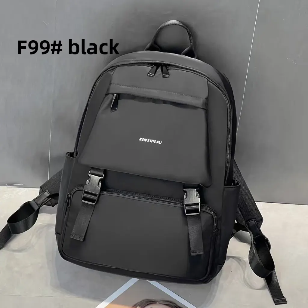 Solid Color Waterproof School Backpack Made Of PU Material For Couples