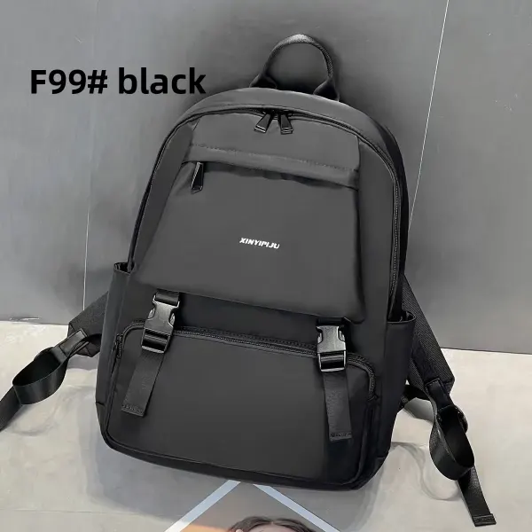 Solid Color Waterproof School Backpack Made Of PU Material For Couples