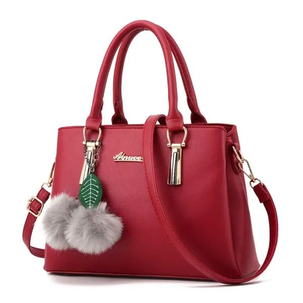 Large Vegan Leather Shoulder Bag