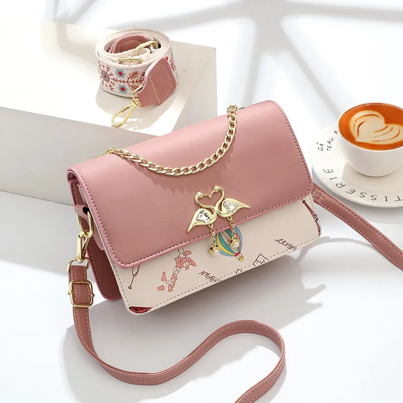 Lock Chain Square Bag