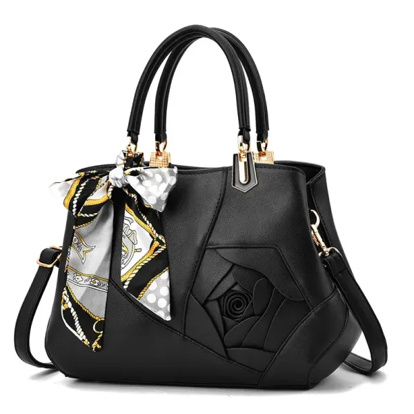 Large Solid Color Pu Leather Women’s Killer Shoulder Bag With Zipper Closure In Casual European And American Style