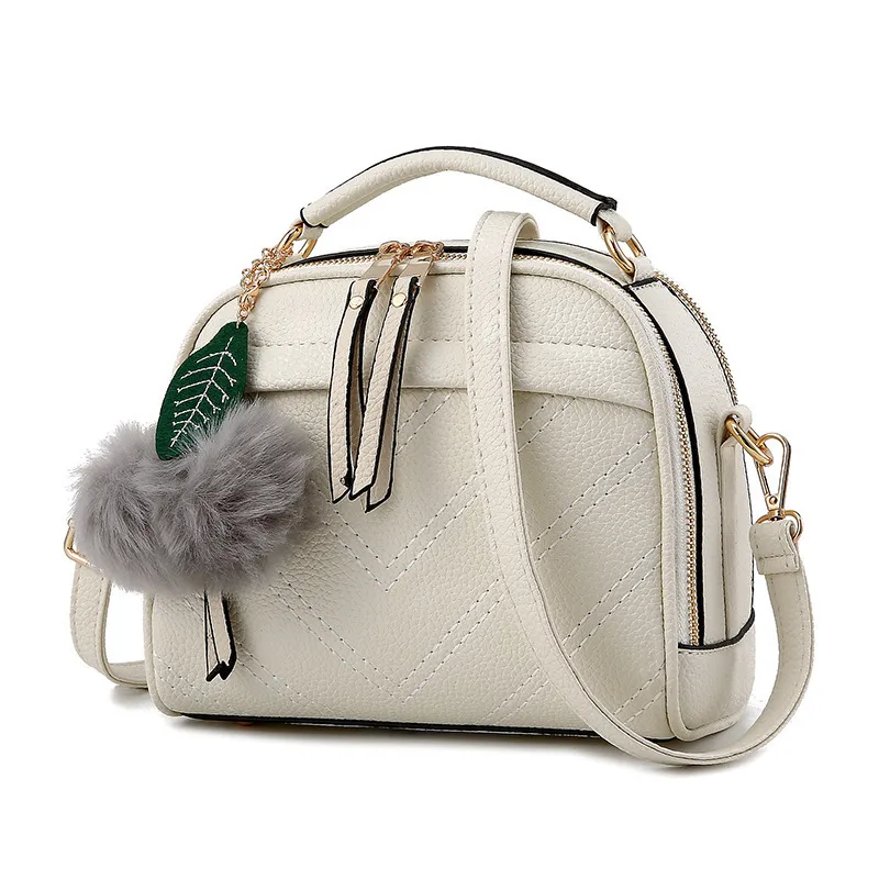 Geometric Medium Square Women’s Streetwear Square Bag With Zipper Closure And Sewing Thread Detail