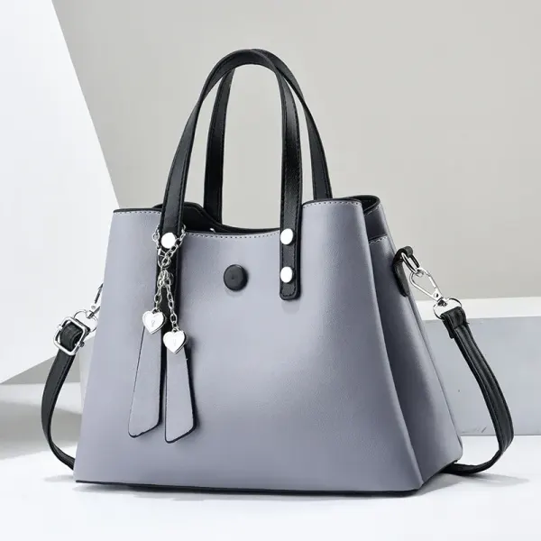 Large Square PU Tote Bag For Women Featuring Zipper Closure In Stylish Design
