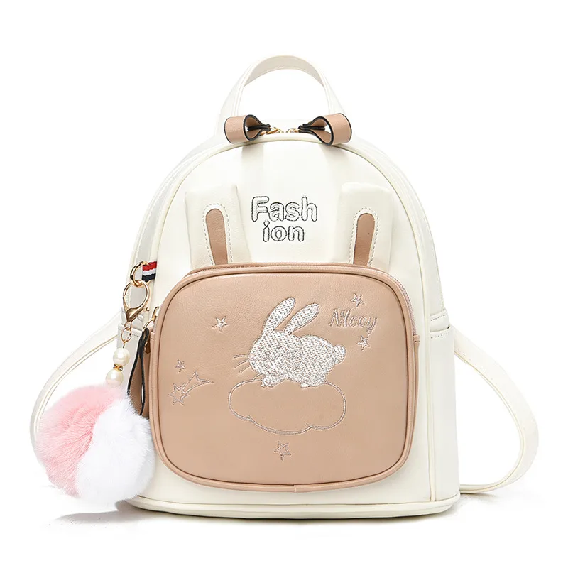 Rabbit Kids Backpack Made Of PU Material, Designed For Girls
