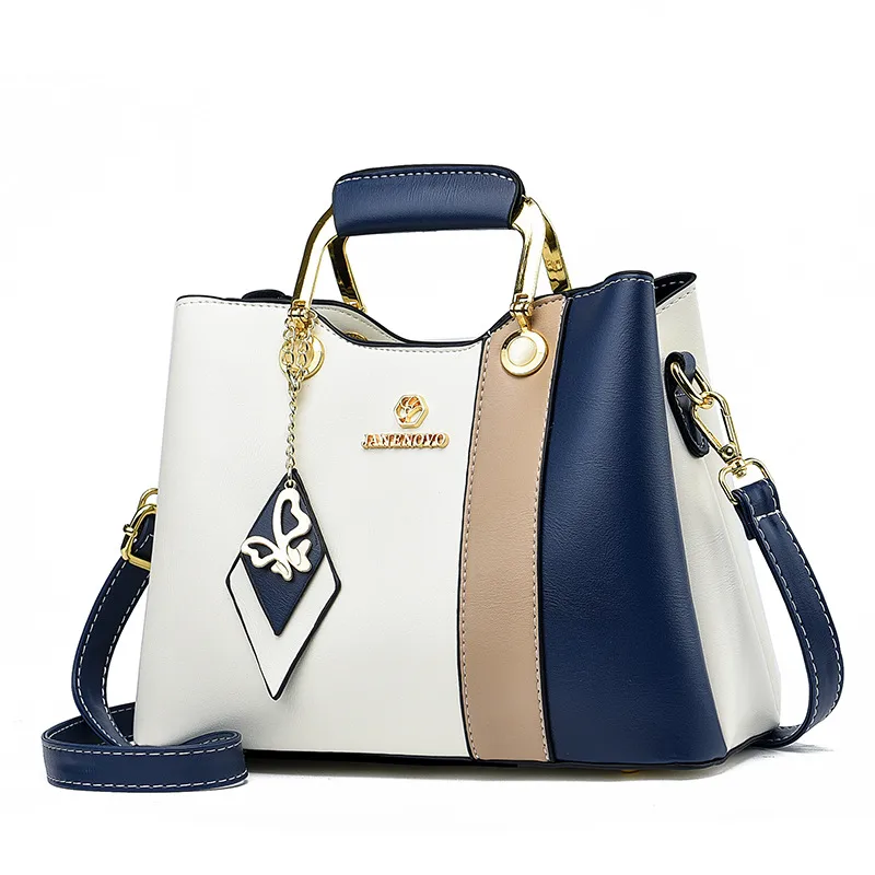 Women’s Color Block Square PU Leather Handbag With Single Shoulder Strap For Summer 2023