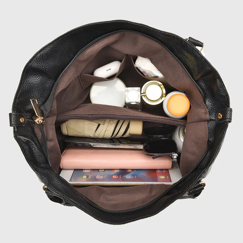 PU Bucket Bag For Women With Printing Design, Featuring Single Shoulder Strap