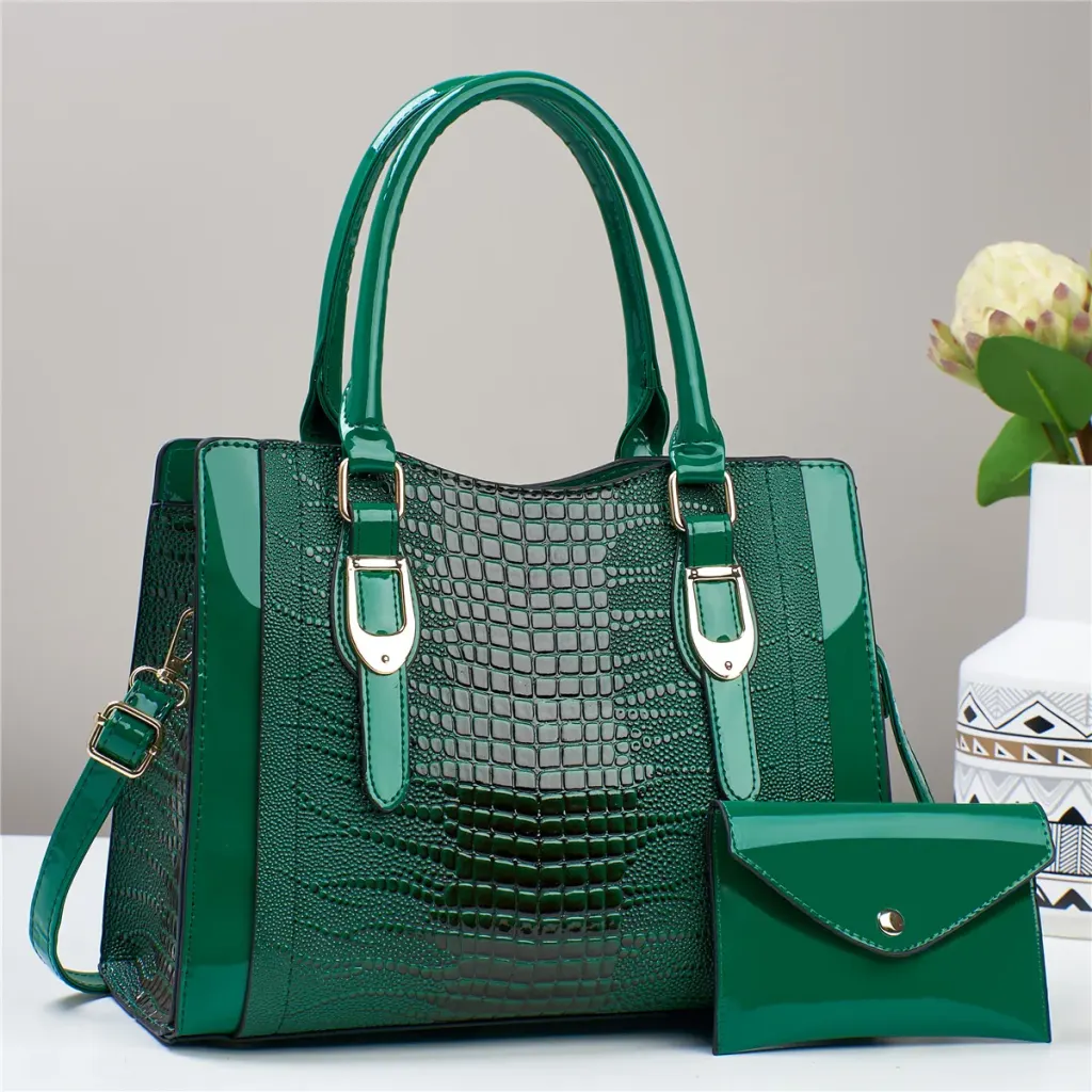 Crocodile Square Shoulder Bag