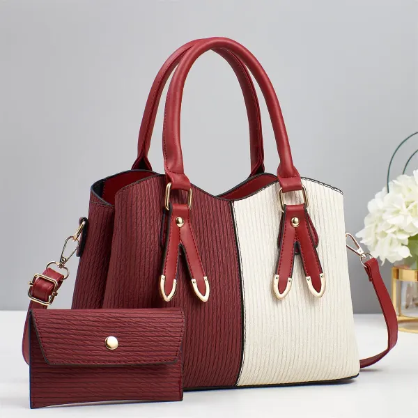 Multicolor Square Zip Bag Set