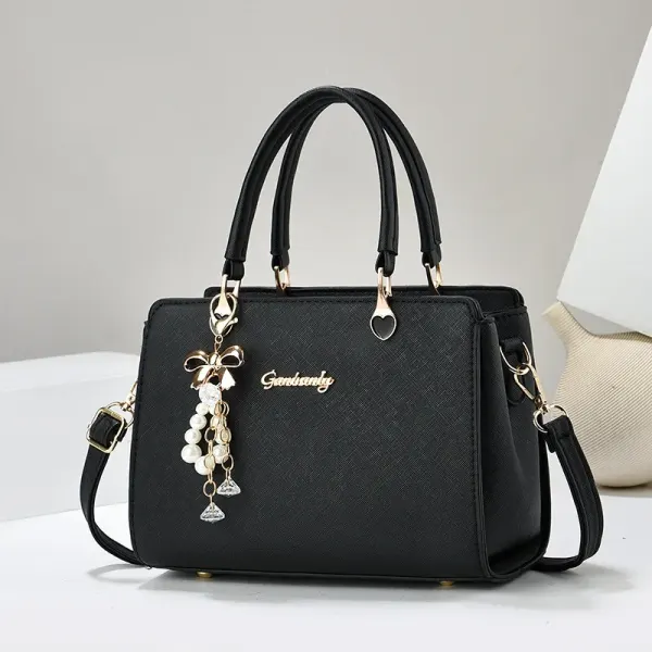 Square PU Shoulder Bag For Women Featuring Sewing Thread Design With Single Shoulder Strap