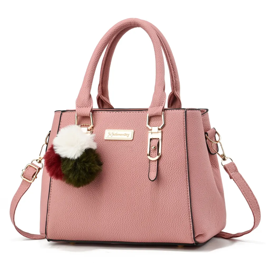 Women’s Square PU Tote Bag With Sewing Thread Detail, Single Shoulder Strap