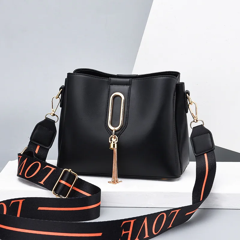 Fashion Solid Color PU Leather Women Shoulder Bag With Metal Button And Zipper Closure, Medium Size