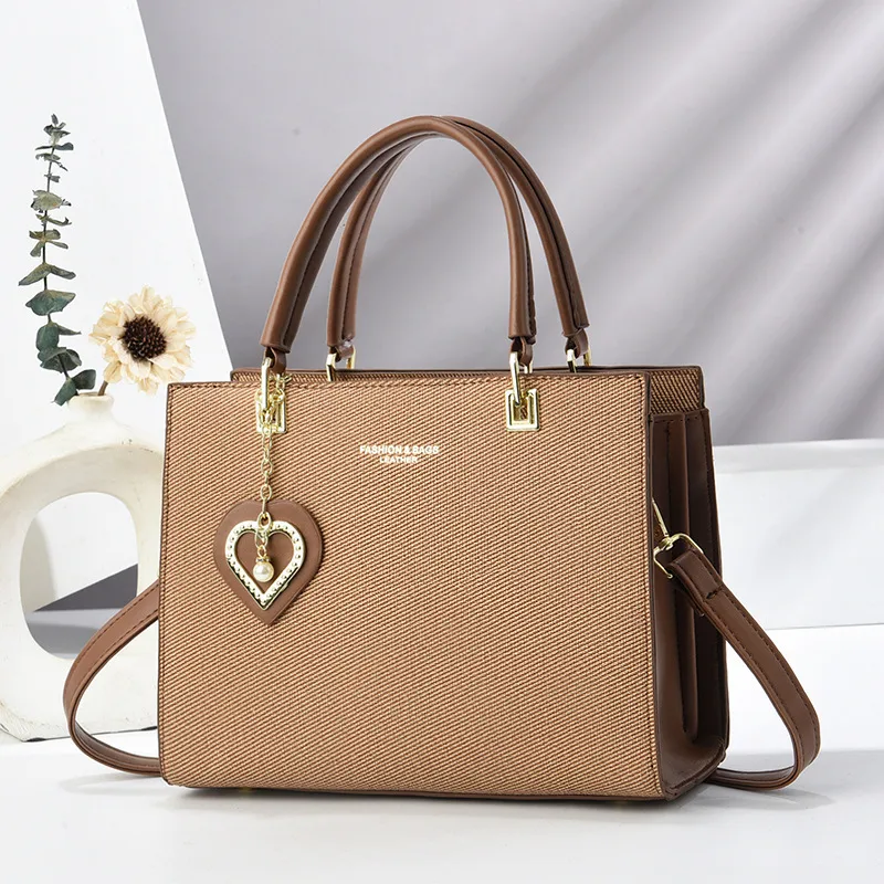 Solid Color Square PU Leather Shoulder Bag For Women In Streetwear Style With Zipper Closure