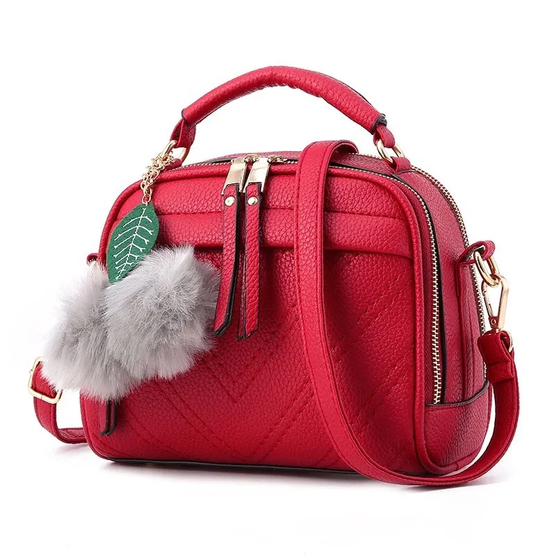Geometric Medium Square Women’s Streetwear Square Bag With Zipper Closure And Sewing Thread Detail