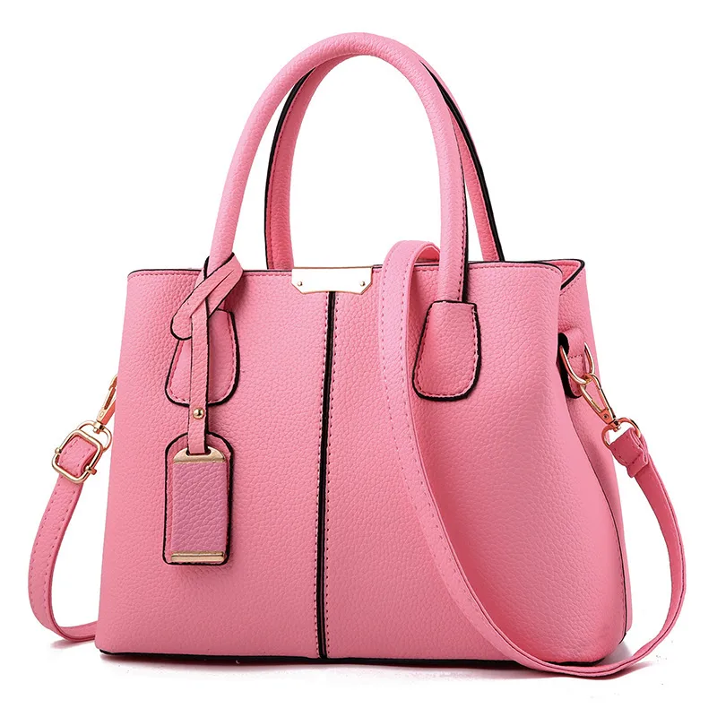 Zipped Vegan Leather Handbag