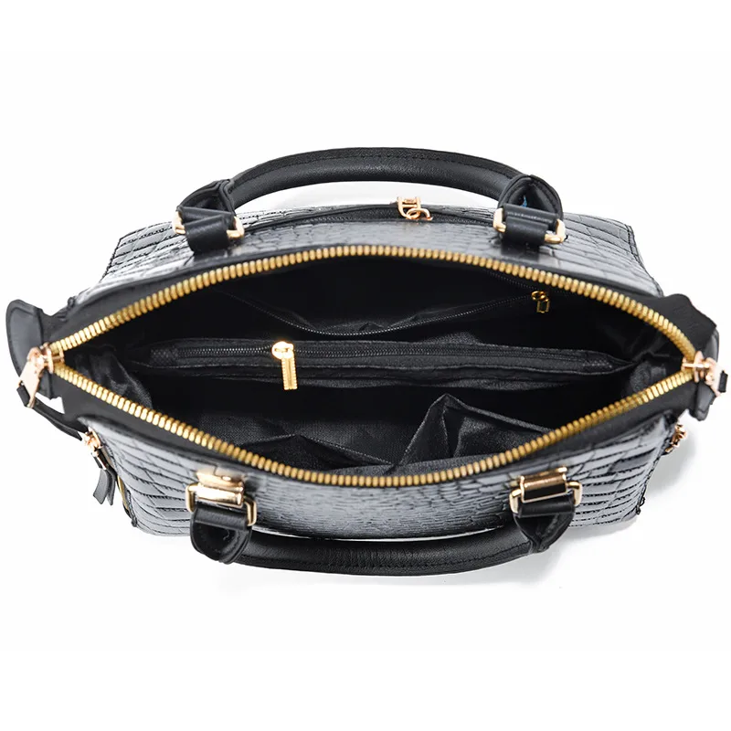Large Crocodile Square Bag Set