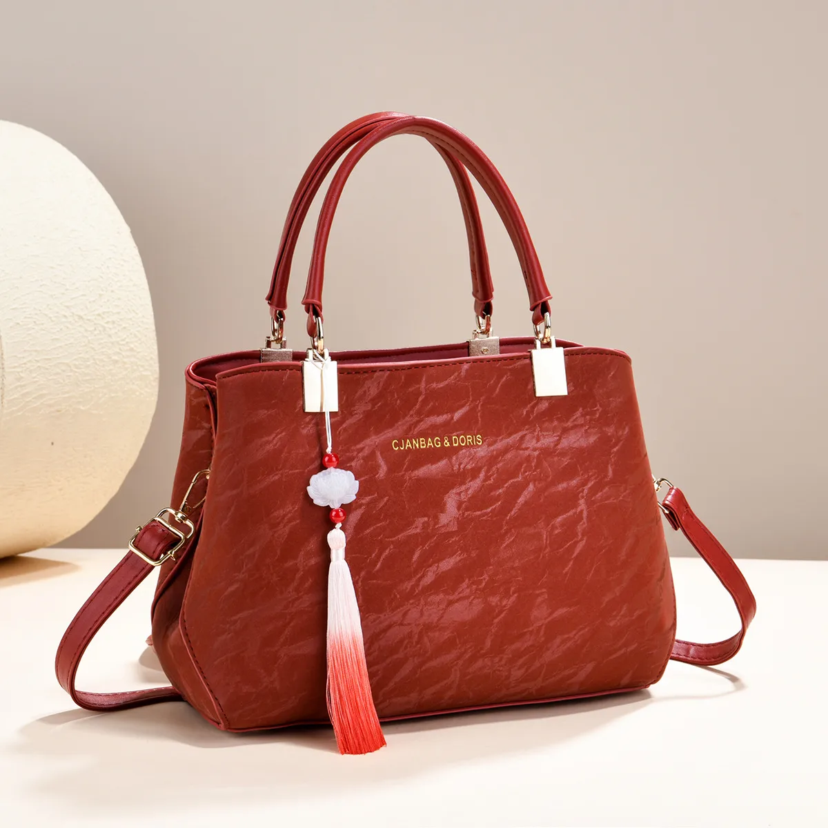 Women's Square Polyester Handbag Featuring Sewing Thread Detail, Perfect For 2026 Spring And Summer, Ideal MAMA Gift Main image