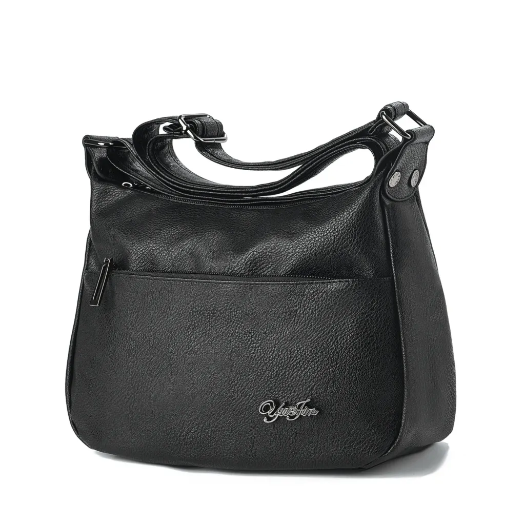 Women’s Square PU Leather Tote Bag With Sewing Thread Design And Single Shoulder Strap