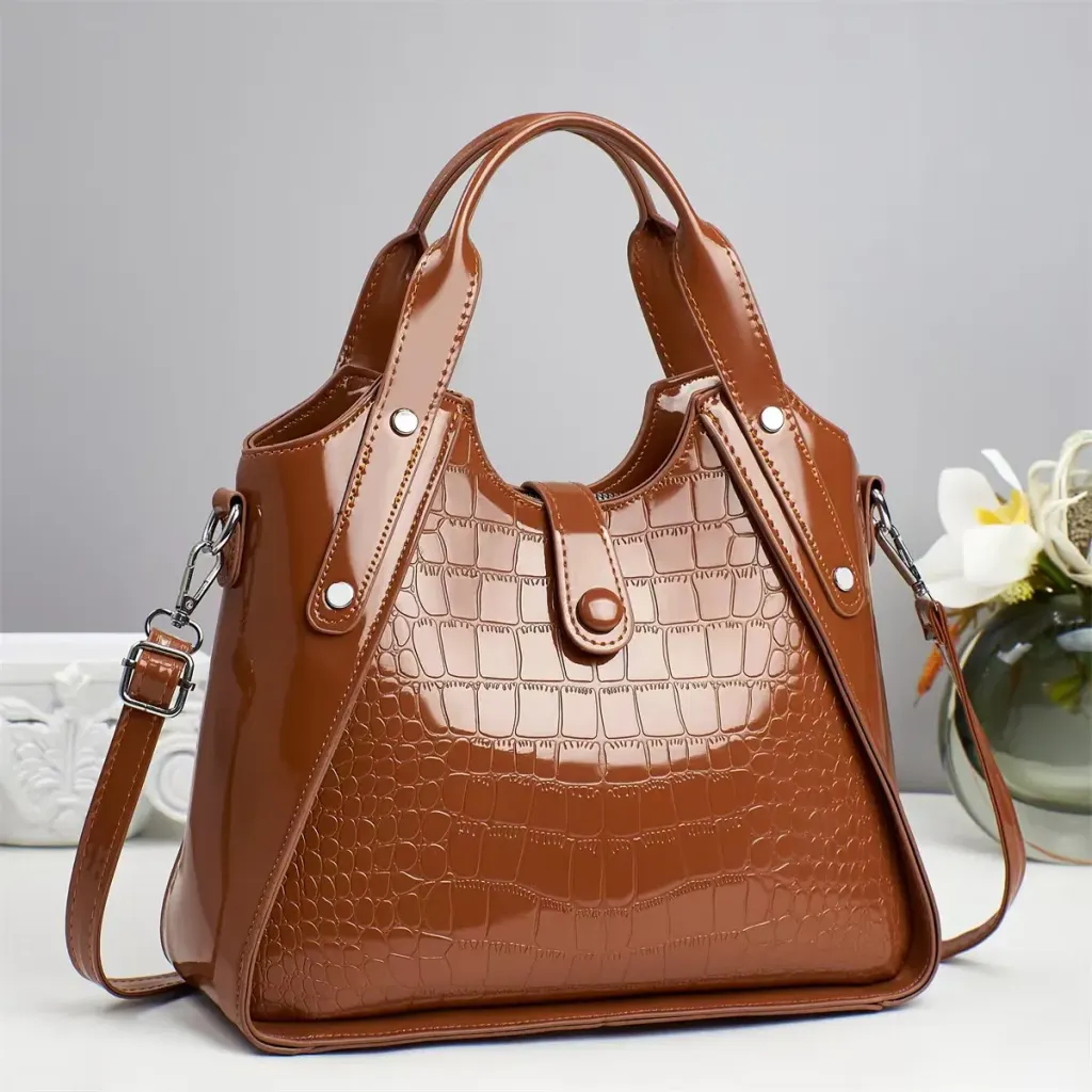 Crocodile Motorcycle Handbag