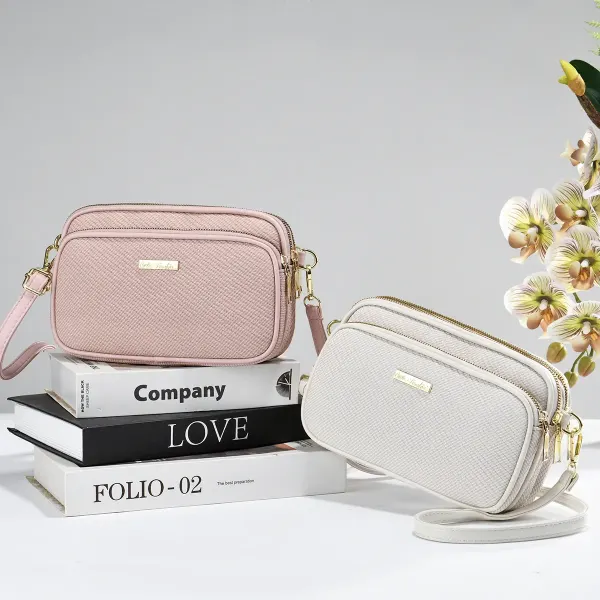 Women’s Color Block Square Camera Bag In PU Leather With Braid Detail And Single Shoulder Strap